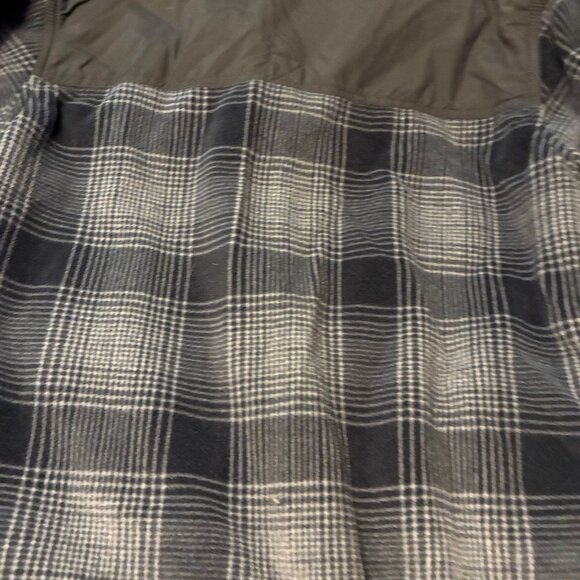 Columbia Jacket Fleece Gray Plaid Sherpa Collar Medium - Picture 9 of 13